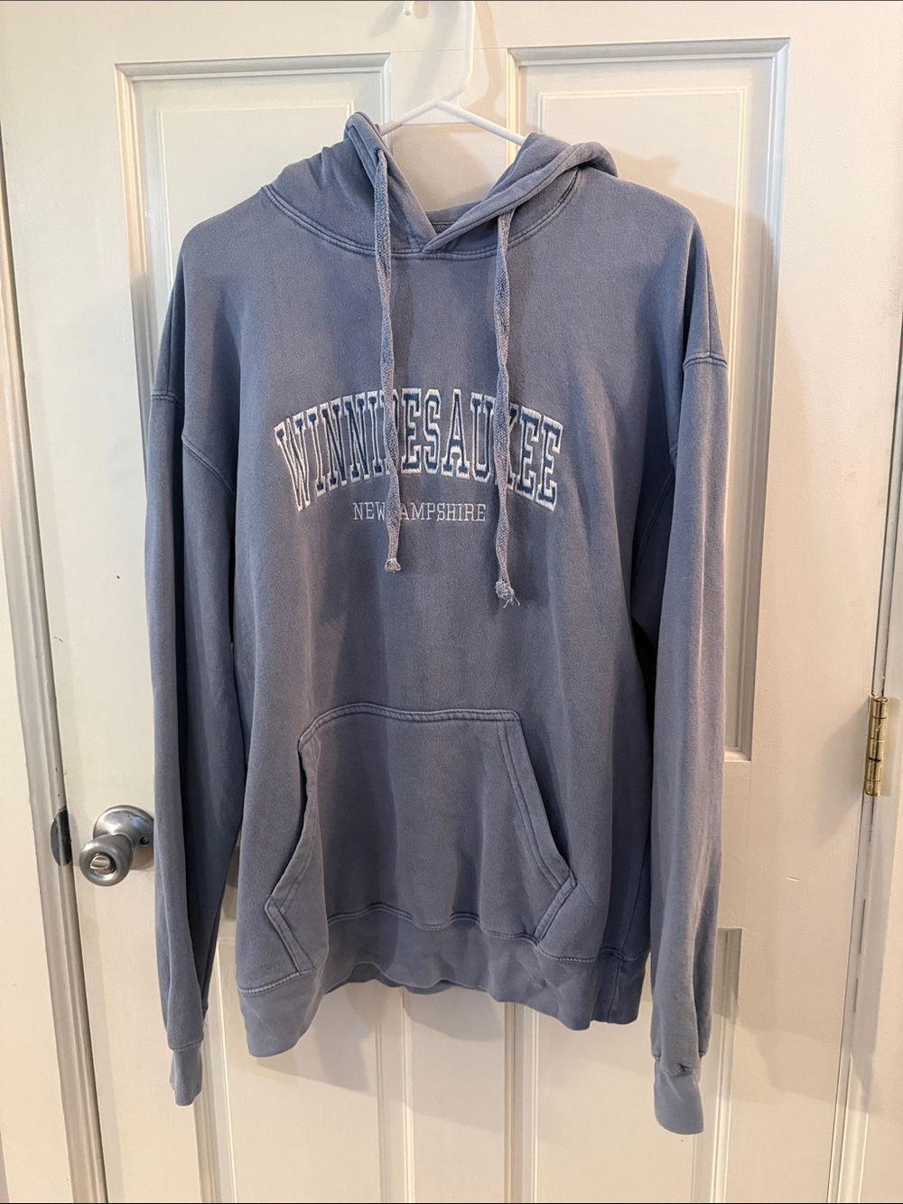 Winnipesaukee Embroidered Pullover Hoodie - Slate Blue
